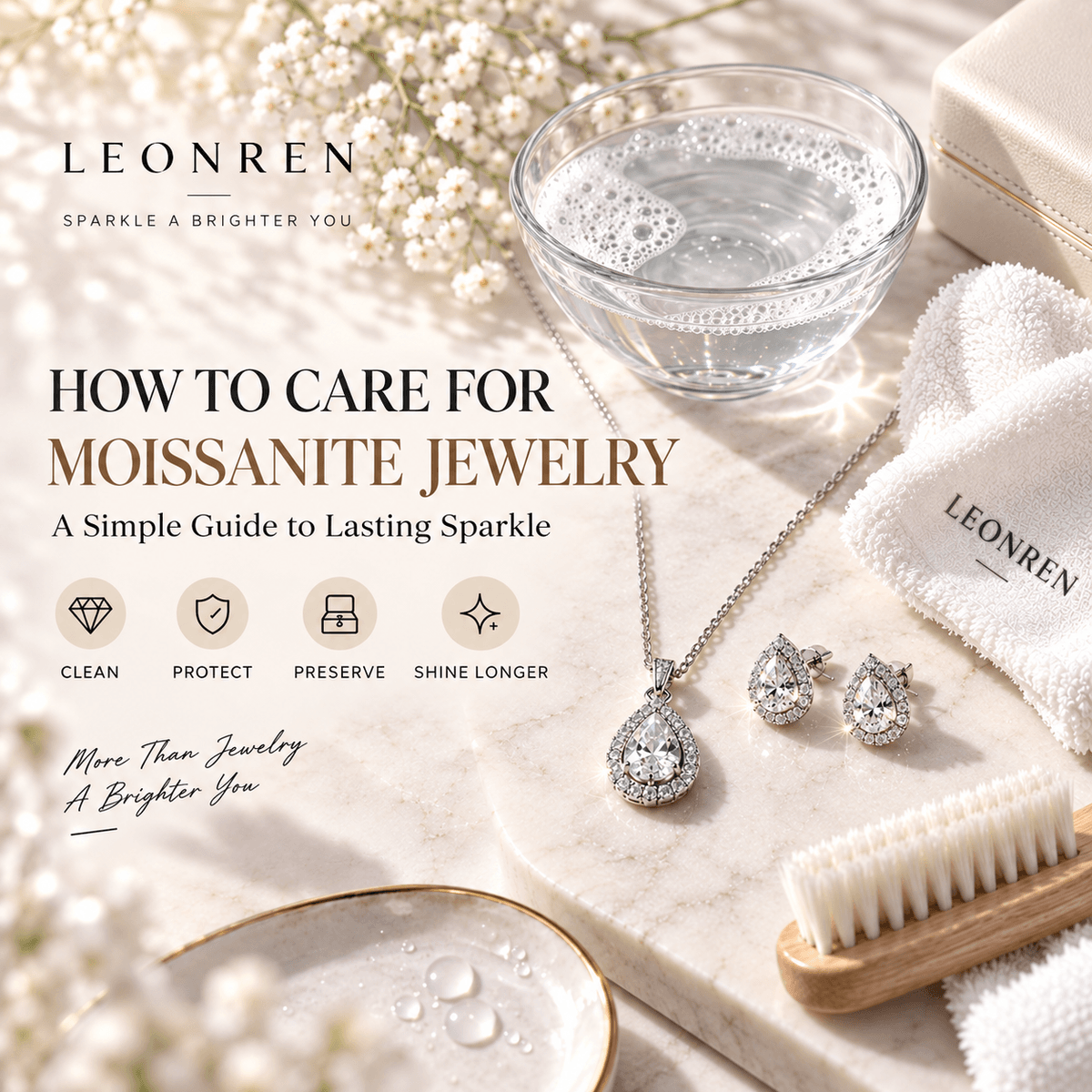 Caring for Moissanite Jewelry: Your Guide to Keeping Its Sparkle Forever