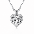 Amour Heart Necklace - 1 ct DEW / 2 ct DEW - LEONREN Jewelry