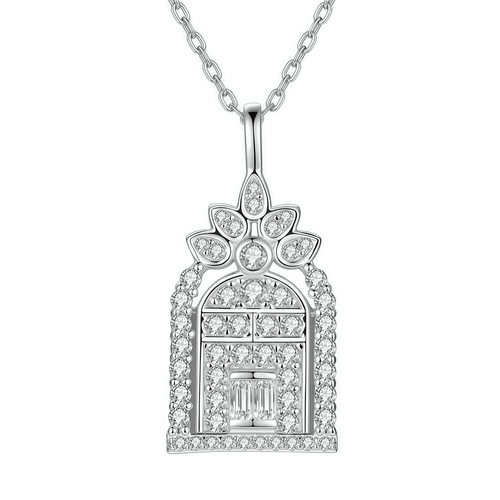 Arch Gate Moissanite Necklace - LEONREN Jewelry