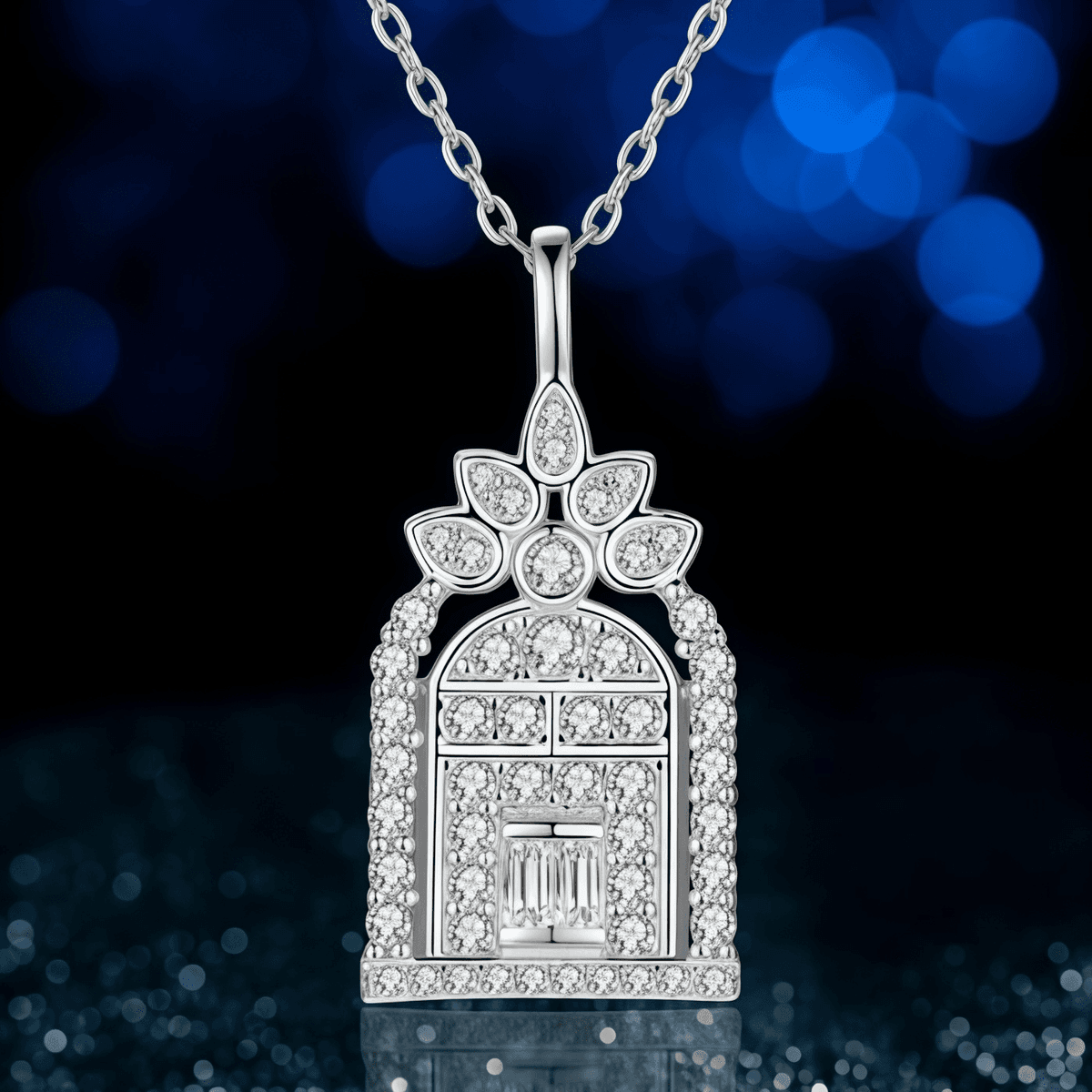 Arch Gate Moissanite Necklace - LEONREN Jewelry