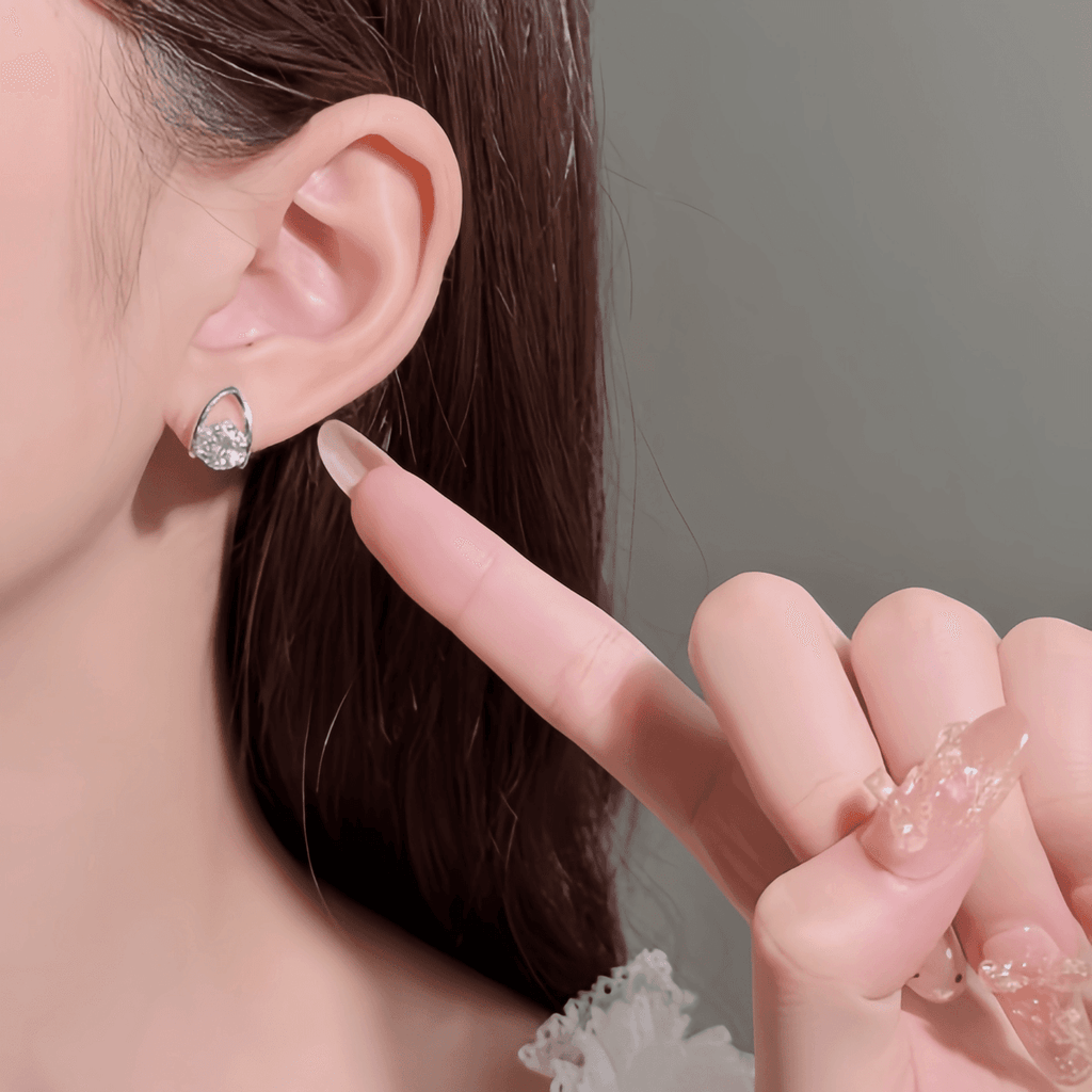 Arch Halo Studs - LEONREN Jewelry