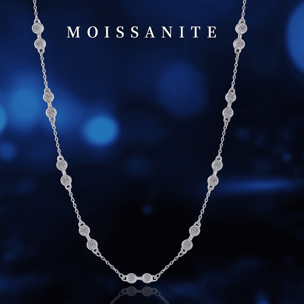 Bezel Station Necklace - LEONREN Jewelry