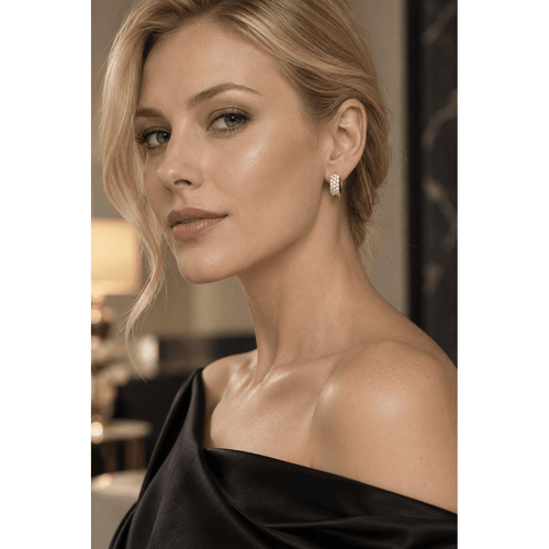 Double Row Huggie Hoops - LEONREN Jewelry