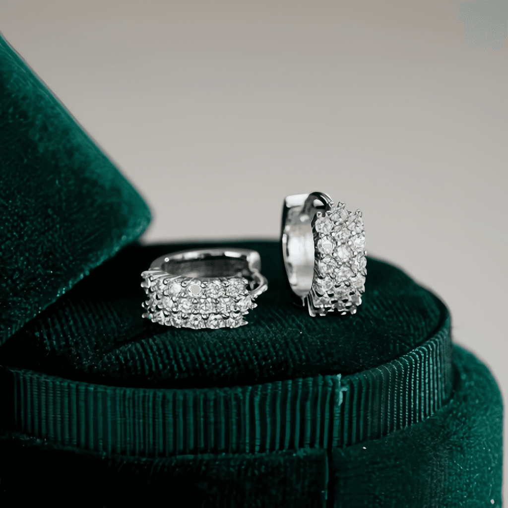 Double Row Huggie Hoops - LEONREN Jewelry