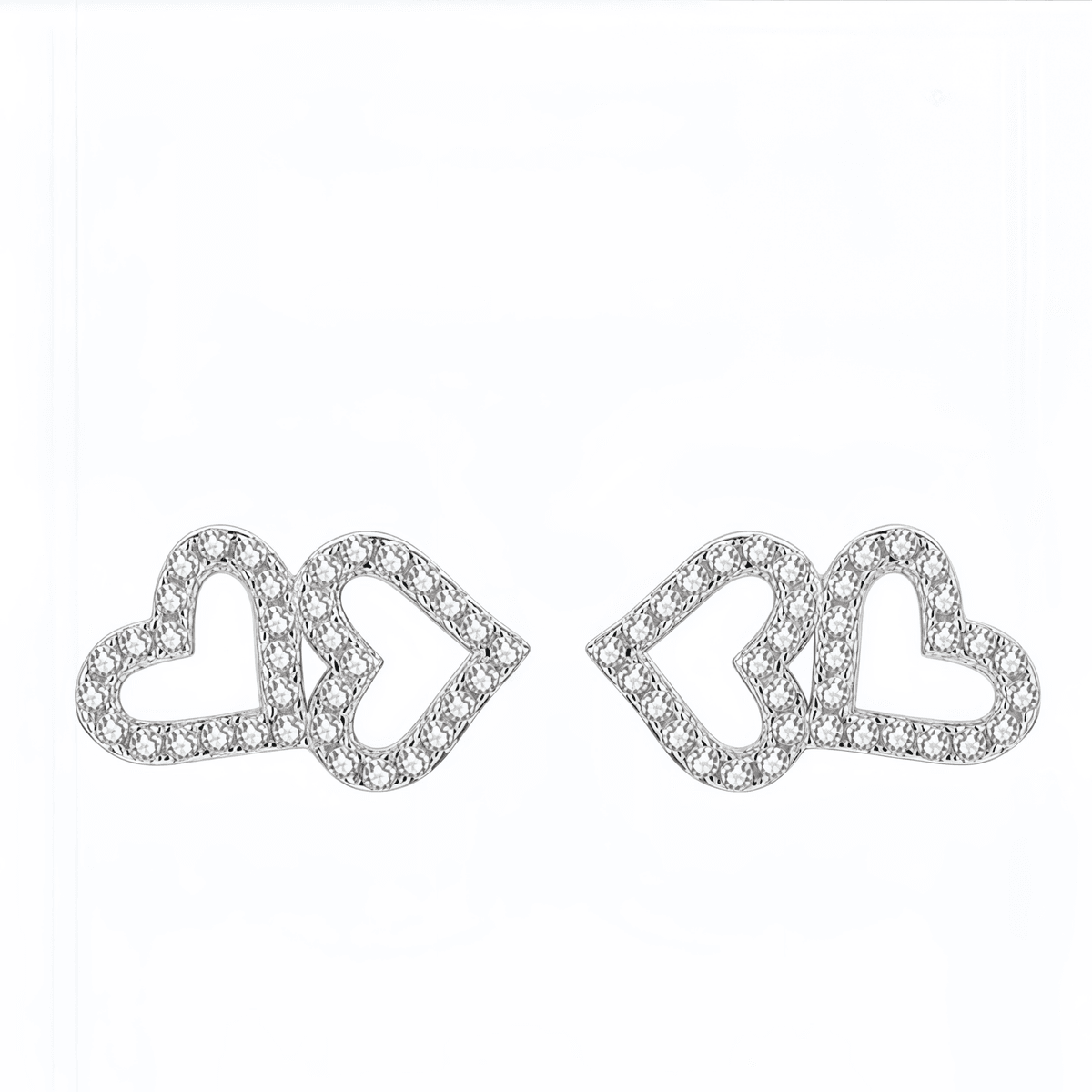 Heart-to-Heart Moissanite Studs - LEONREN Jewelry