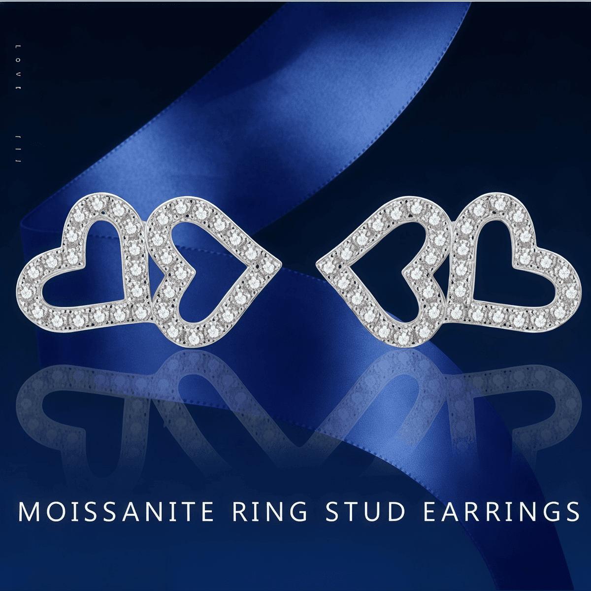 Heart-to-Heart Moissanite Studs - LEONREN Jewelry