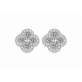 Lucky Clover Moissanite Studs - LEONREN Jewelry