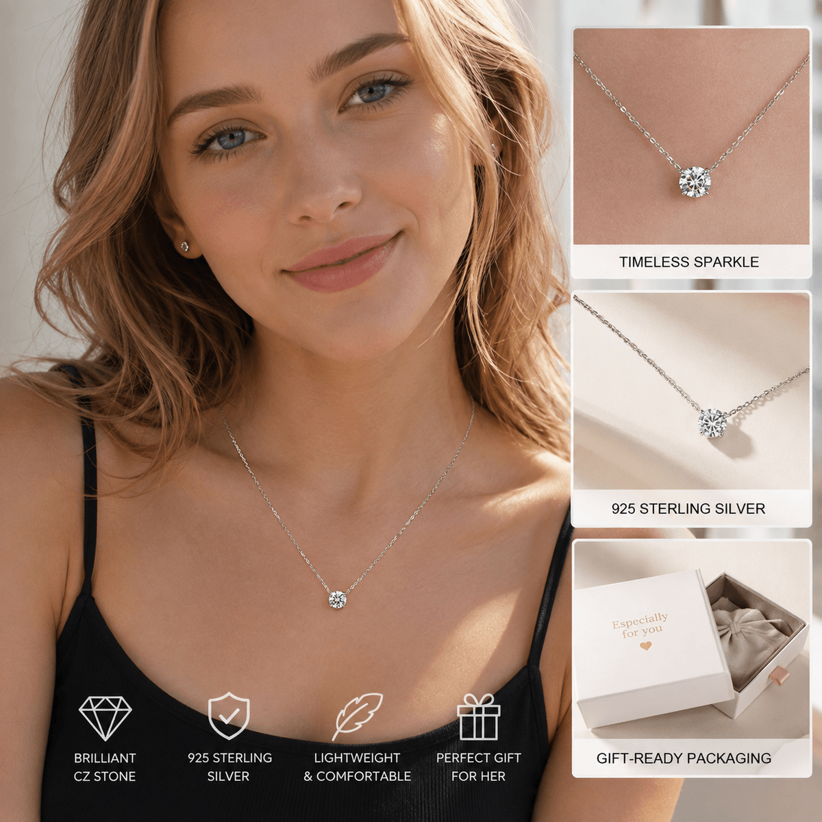 Lucky Star Moissanite Necklace - LEONREN Jewelry