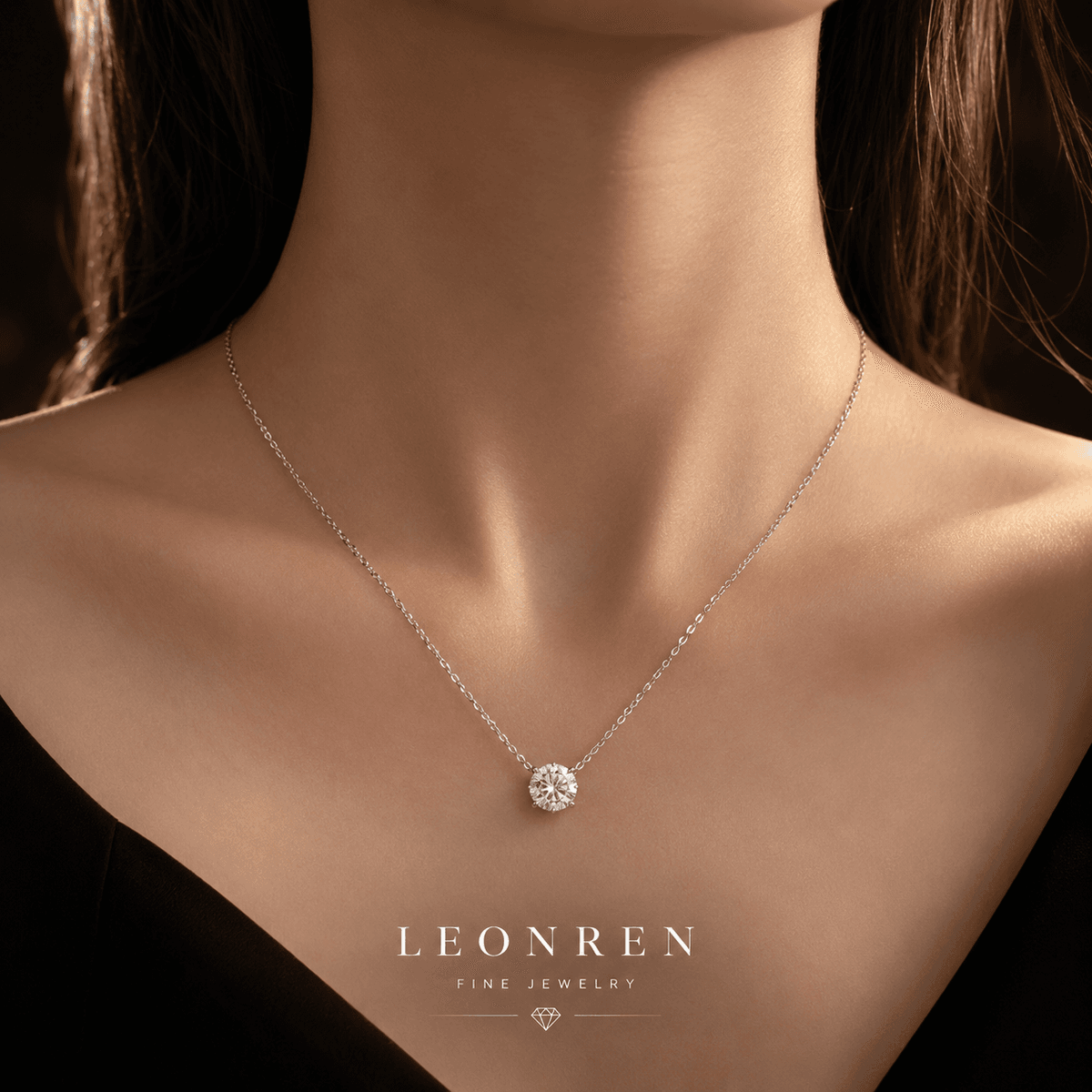 Lucky Star Moissanite Necklace - LEONREN Jewelry
