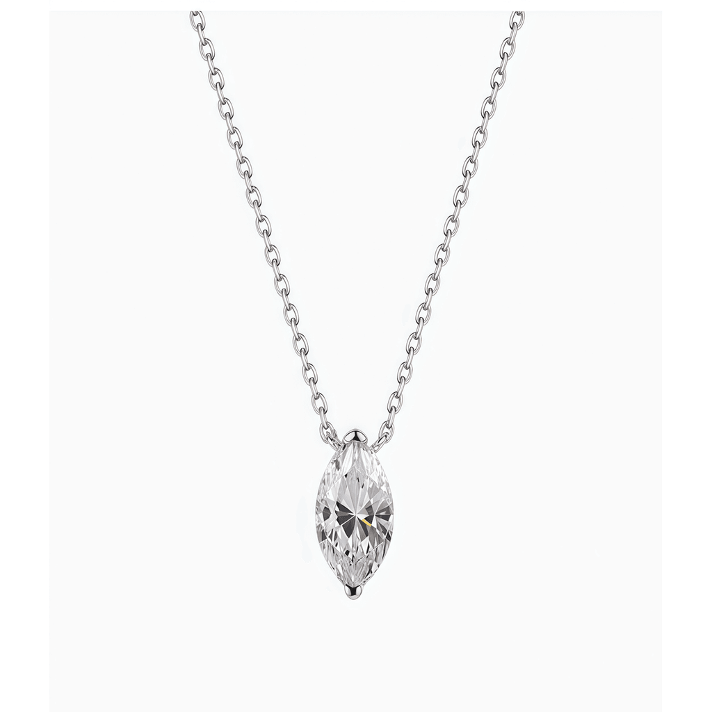Marquise Moissanite Necklace - LEONREN Jewelry