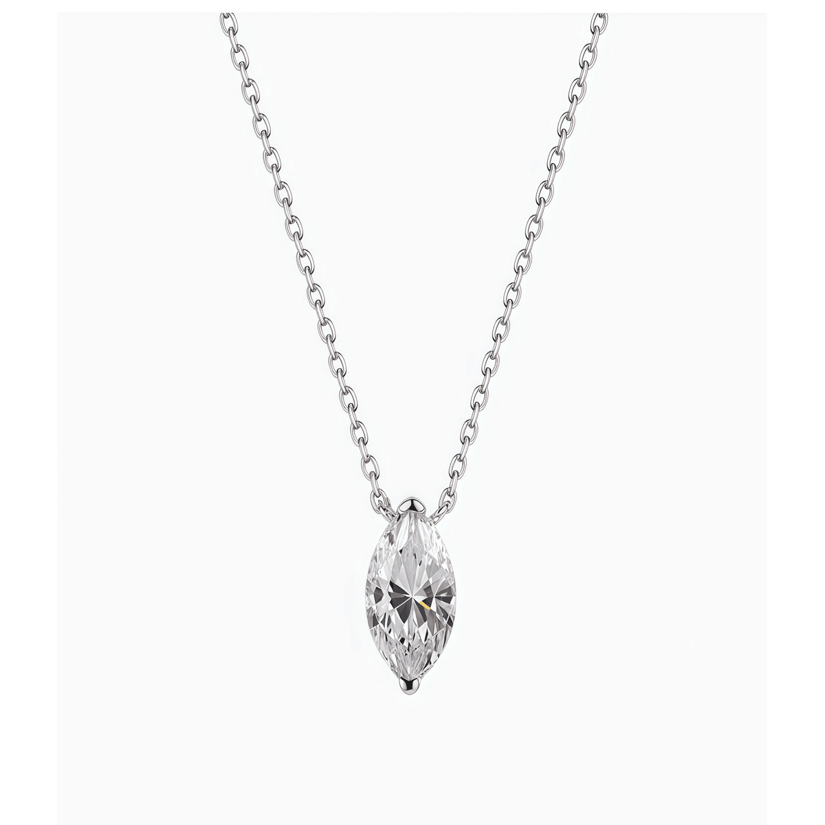 Marquise Moissanite Necklace - LEONREN Jewelry