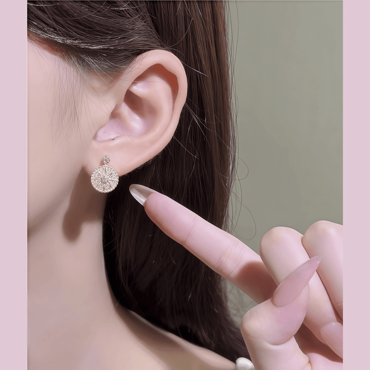 North Star Compass Drop Earrings - LEONREN Jewelry