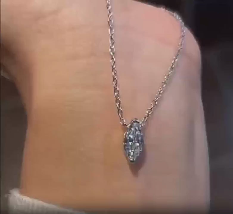 Marquise Moissanite Necklace