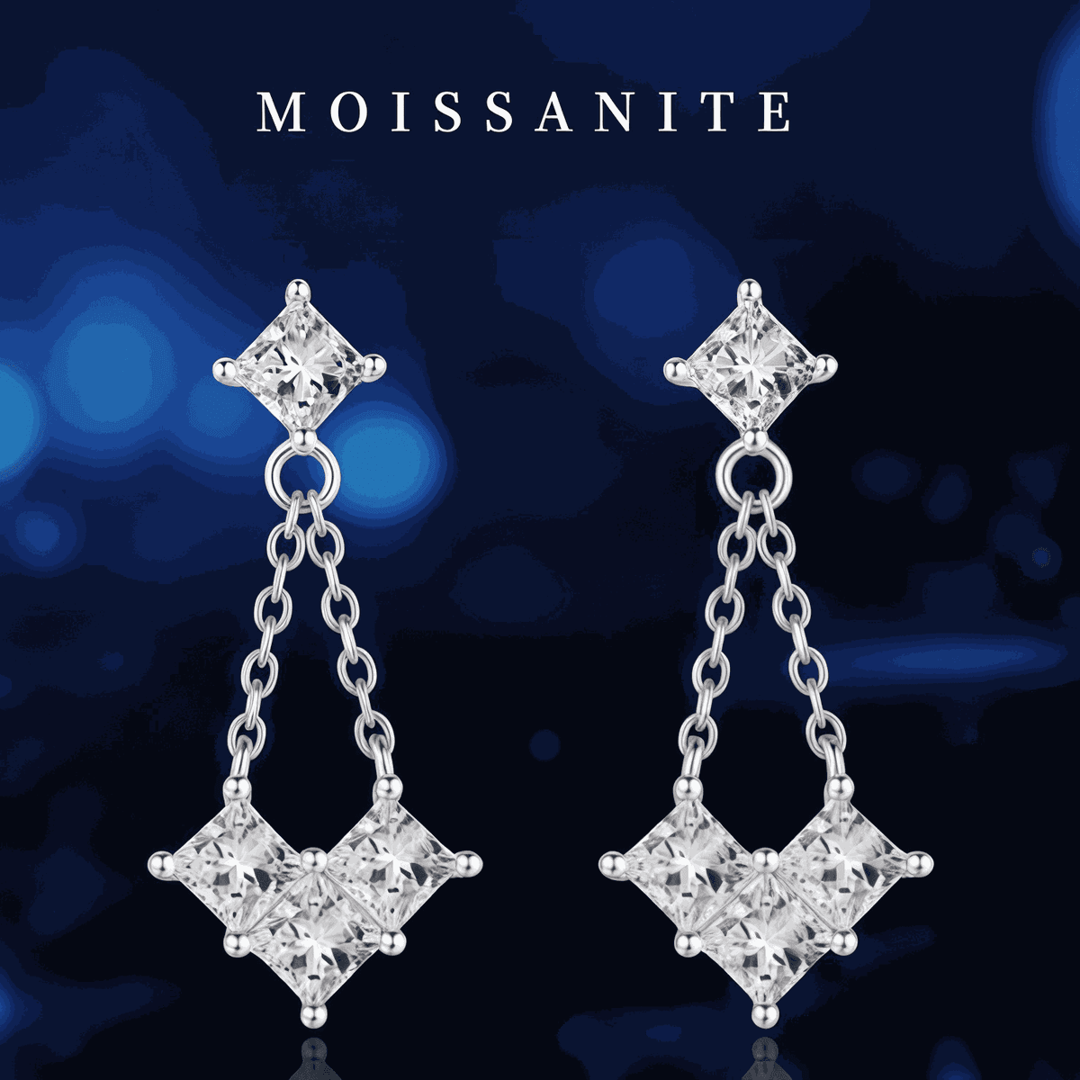 Princess Chain Drop Earrings - LEONREN Jewelry