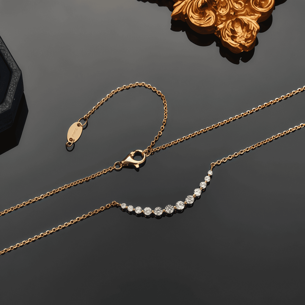 Smile Moissanite Necklace - 12 Stones - LEONREN Jewelry