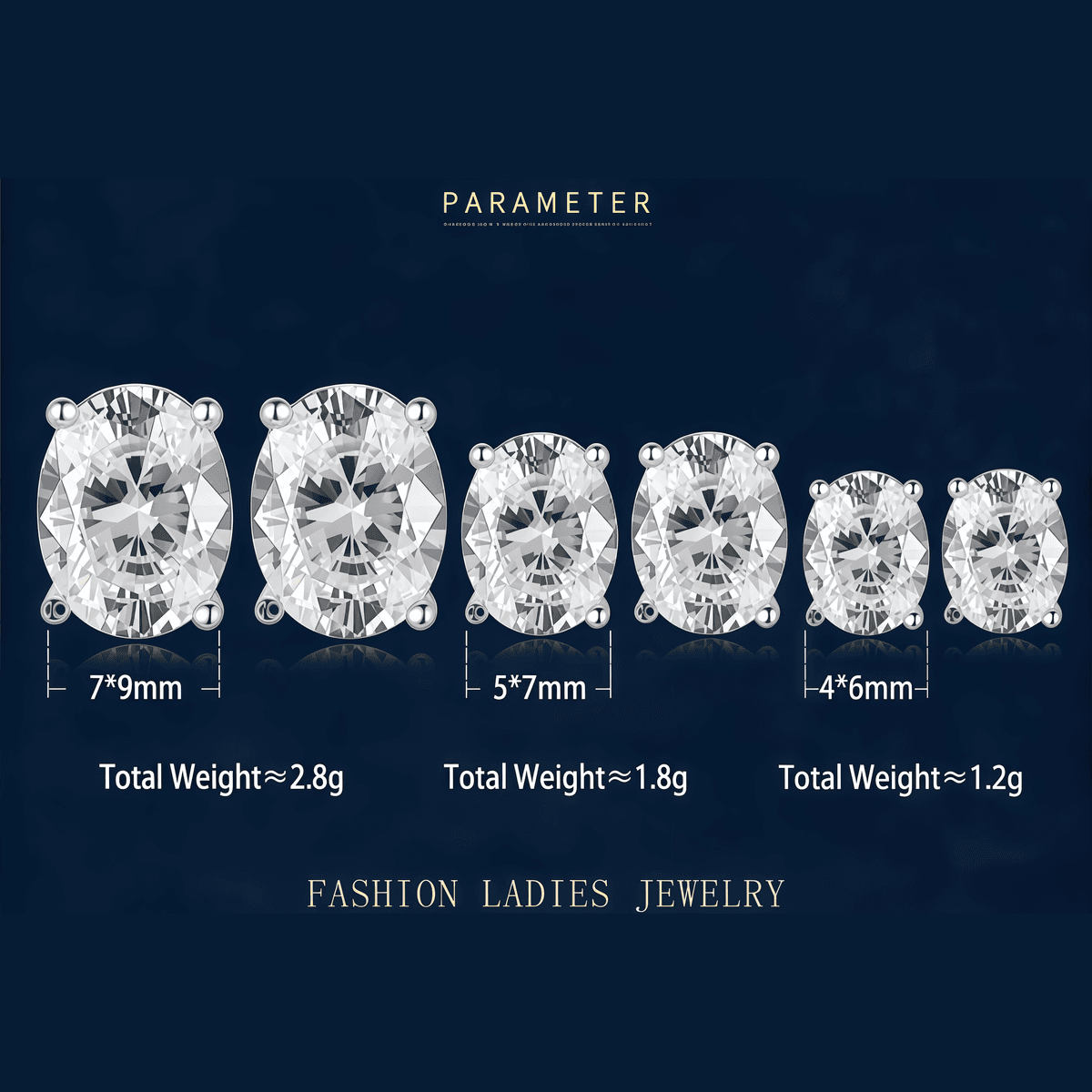 Smile Oval Moissanite Studs - LEONREN Jewelry