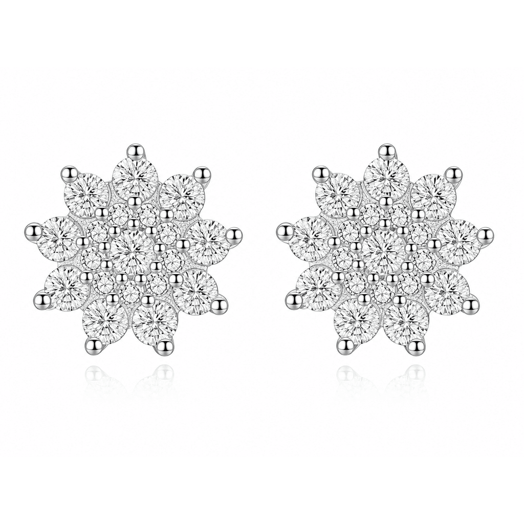 Snowflake Floral Studs - LEONREN Jewelry