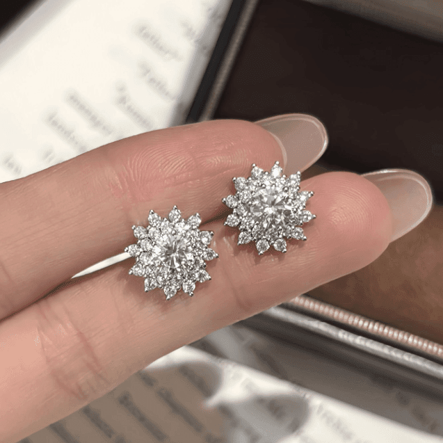Snowflake Floral Studs - LEONREN Jewelry