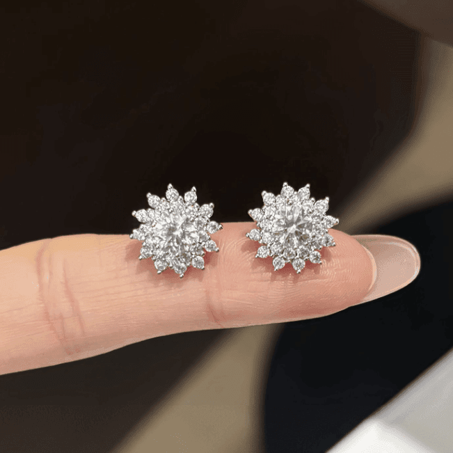 Snowflake Floral Studs - LEONREN Jewelry