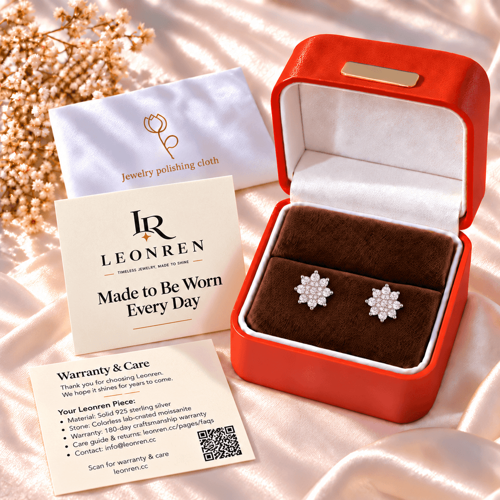 Snowflake Floral Studs - LEONREN Jewelry