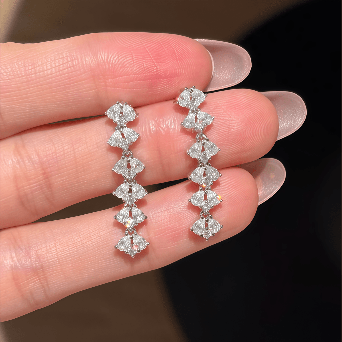 Stardust Cascade Drop Earrings - LEONREN Jewelry