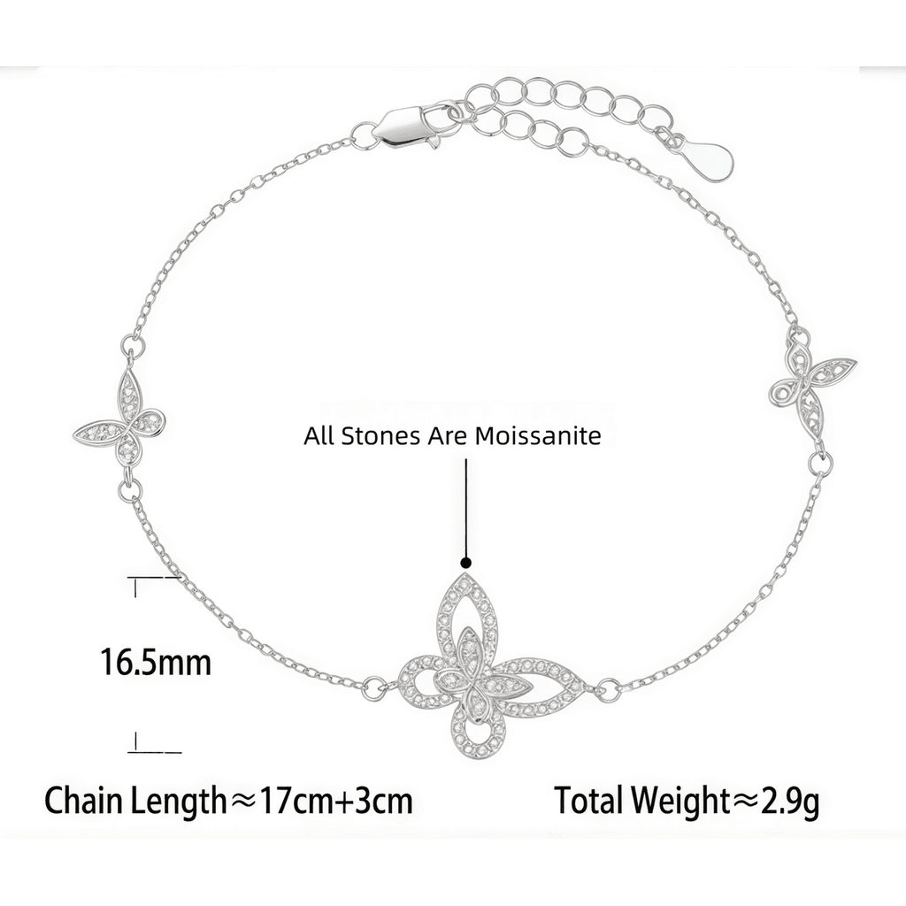 Three Butterfly Bracelet - LEONREN Jewelry