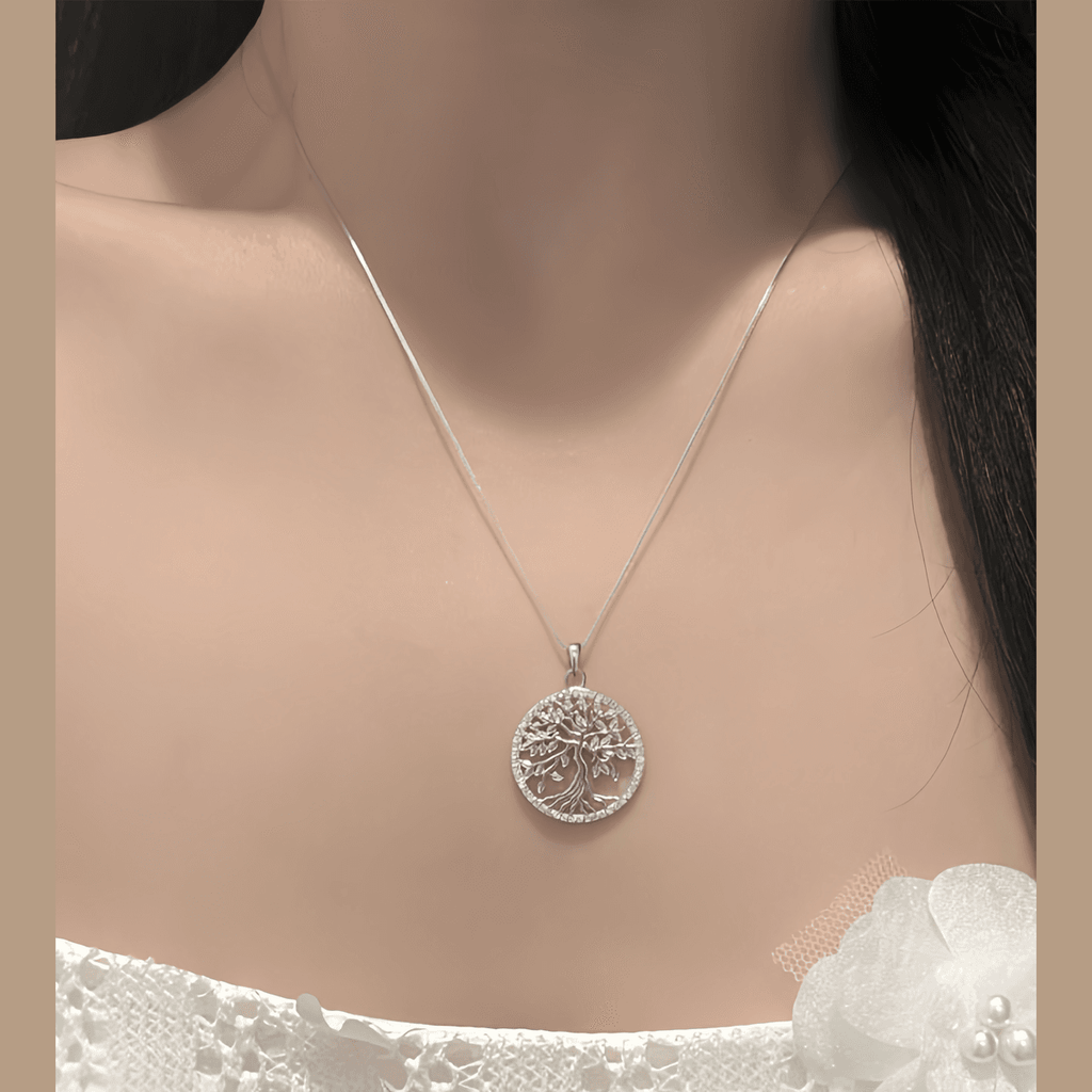 Tree of Life Moissanite Necklace - LEONREN Jewelry