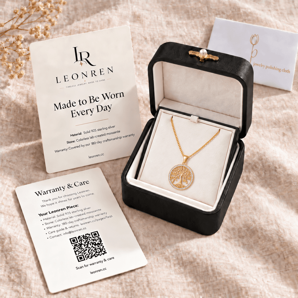Tree of Life Moissanite Necklace - LEONREN Jewelry