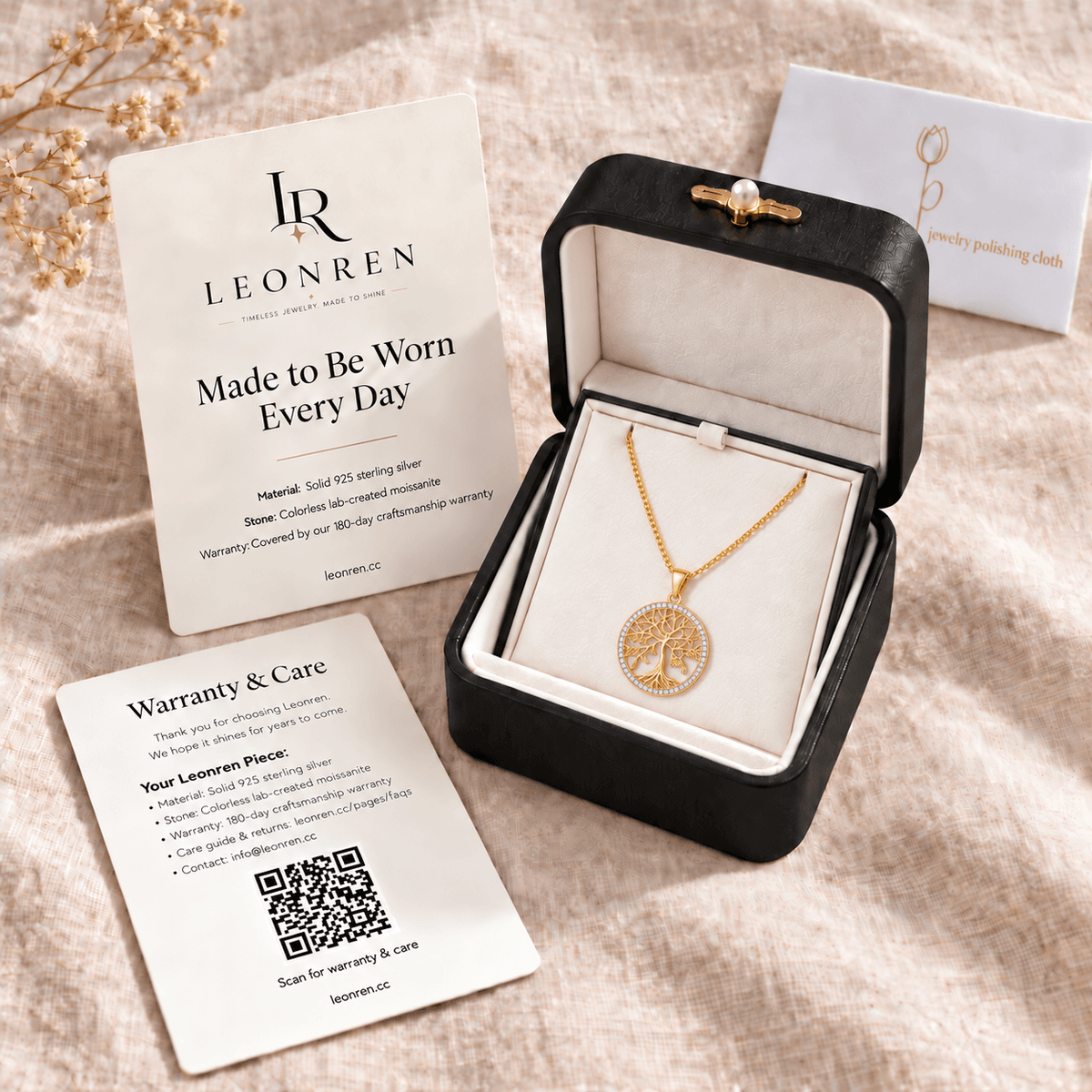 Tree of Life Moissanite Necklace - LEONREN Jewelry