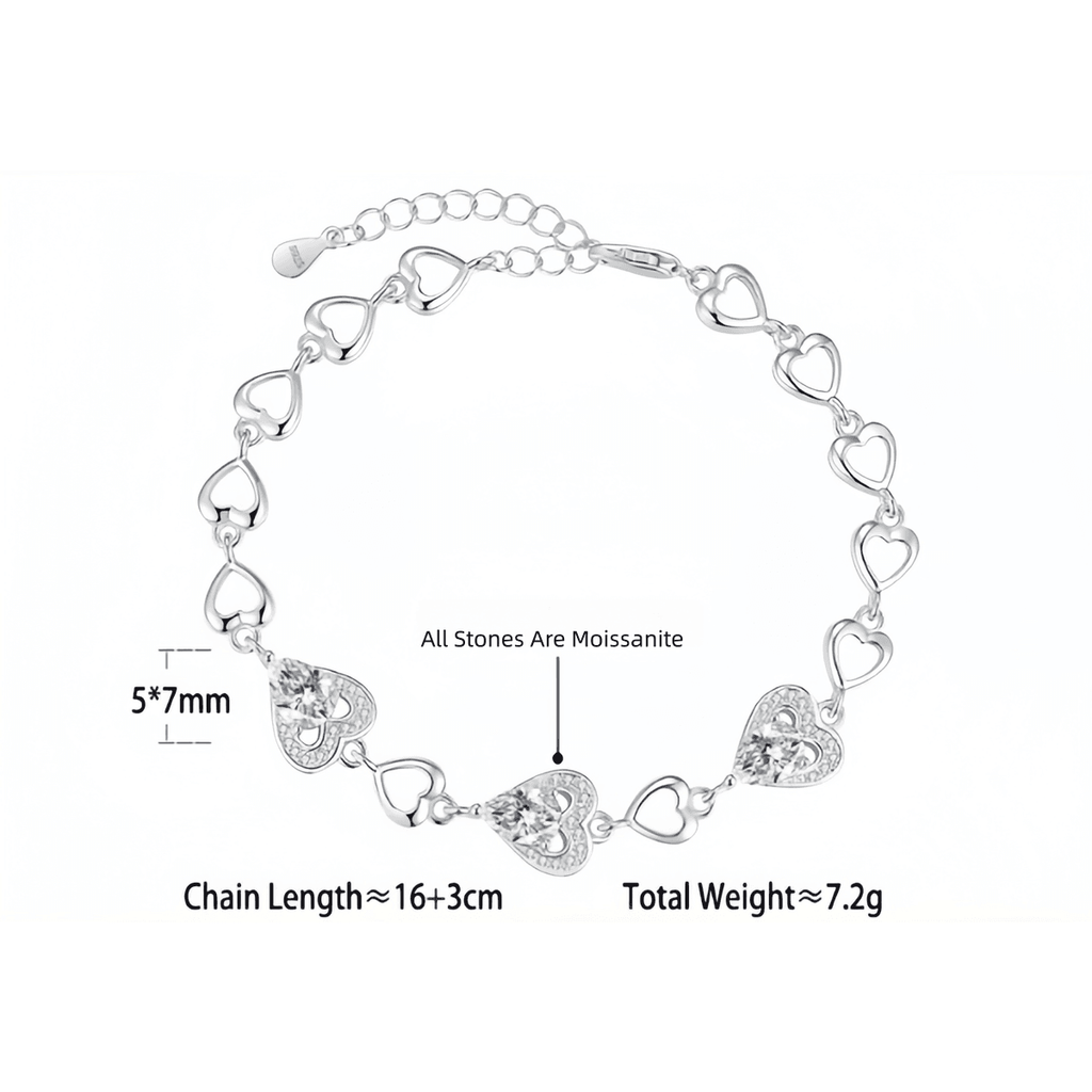 Triple Heart Bracelet - LEONREN Jewelry