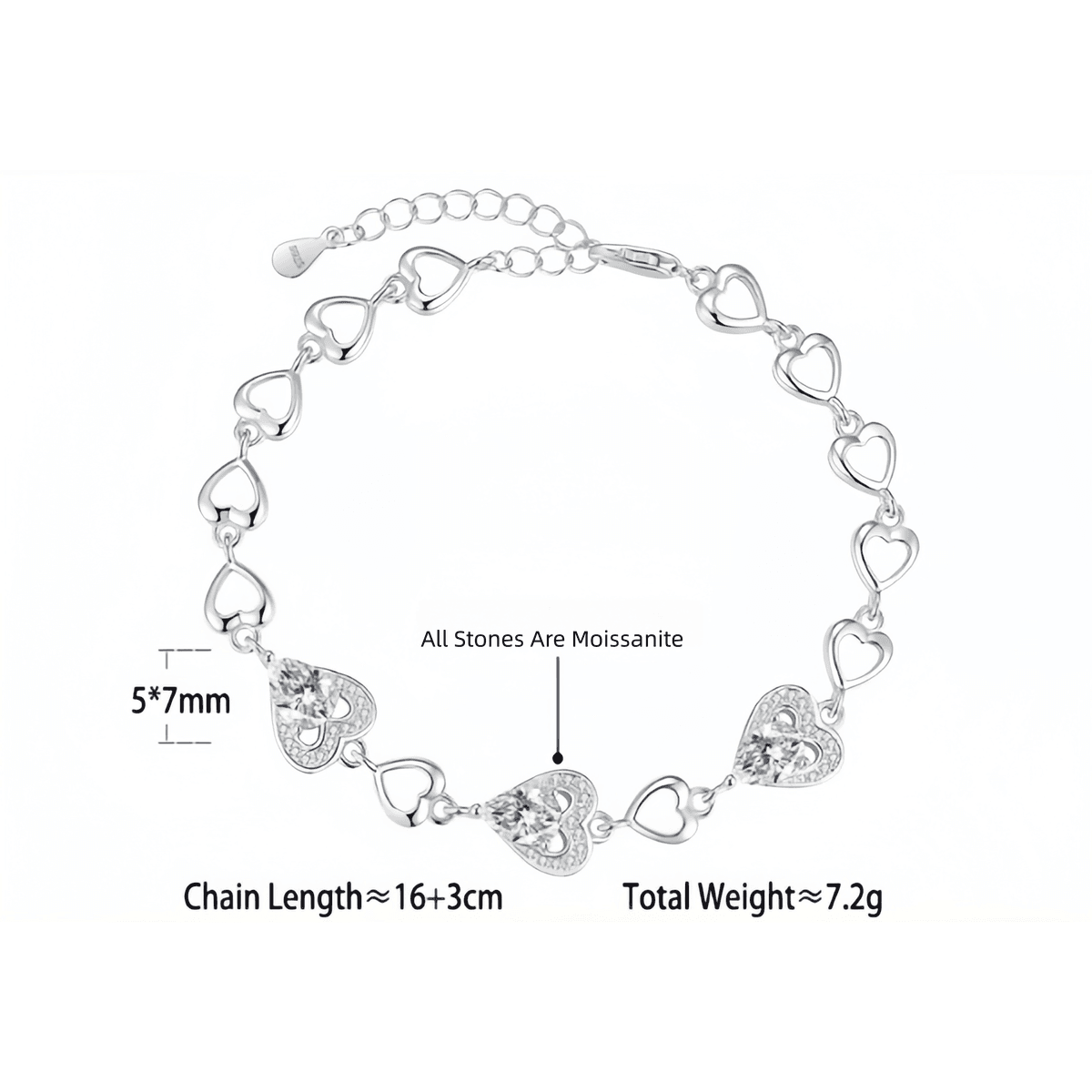 Triple Heart Bracelet - LEONREN Jewelry