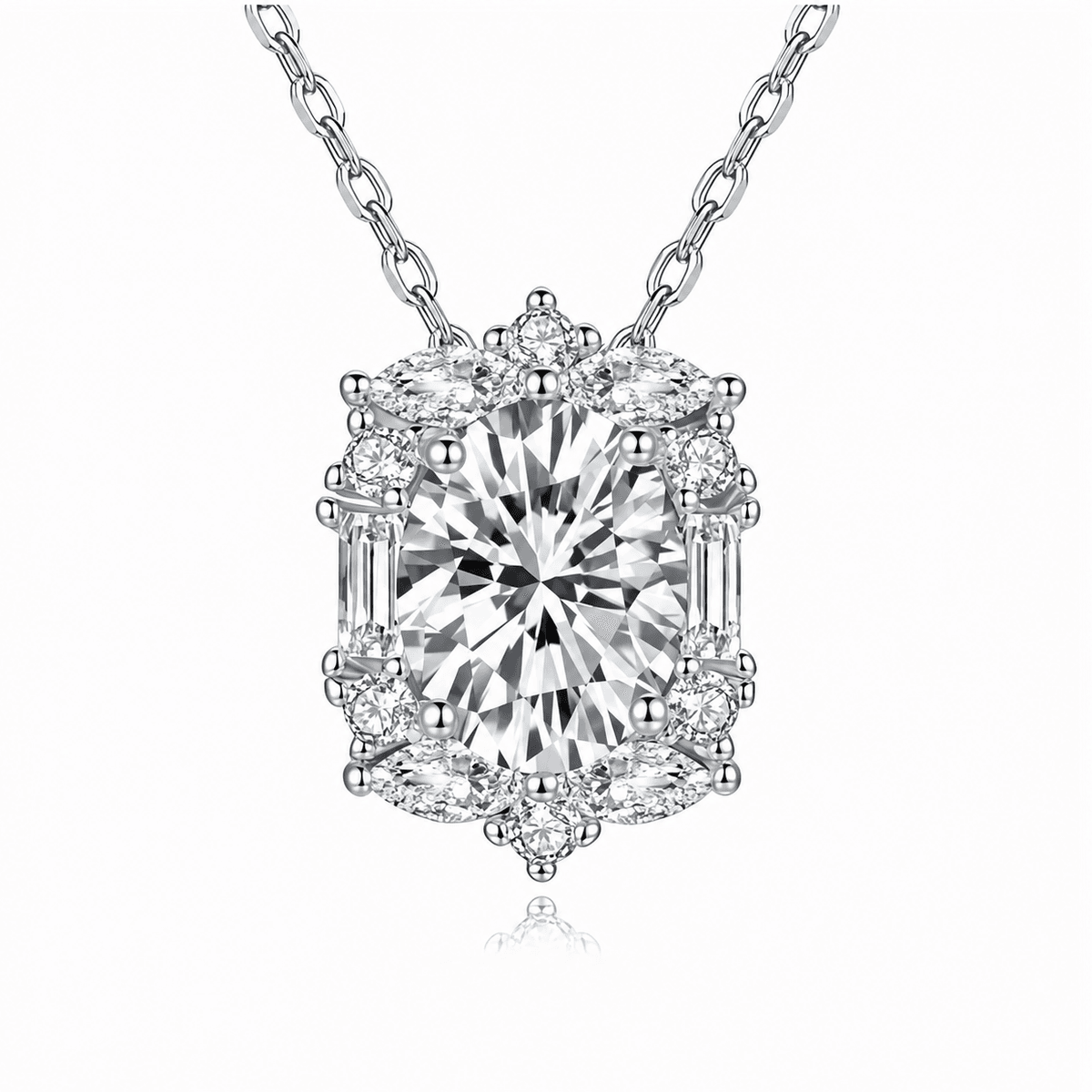 Vintage Radiant Necklace - 2ct DEW - LEONREN Jewelry