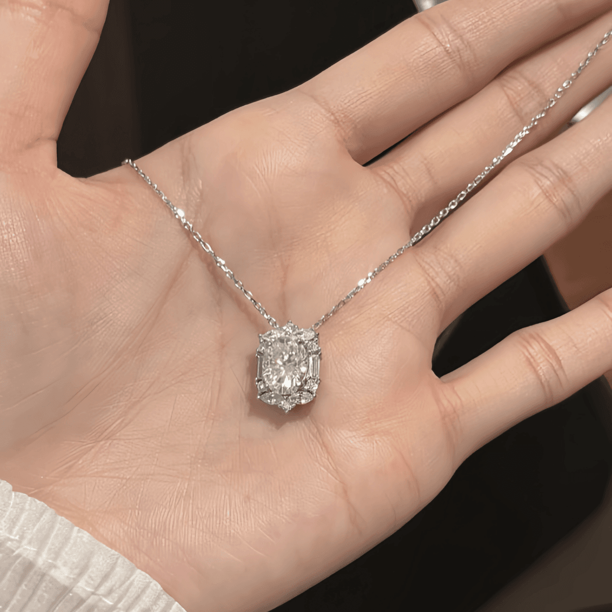Vintage Radiant Necklace - 2ct DEW - LEONREN Jewelry